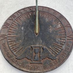 Antique Cast Iron Sundial 