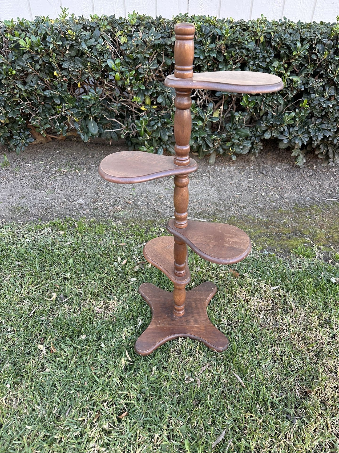 Vintage Wooden Paddle Plant Stand