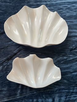 (2) Sea Shell Serving Bowls