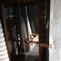 Antique Double Sided Door All Glass China Cabinet