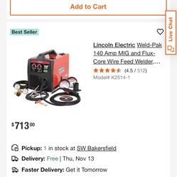 Lincoln 140 MiG Welder in Excellent Condition $300 Obo