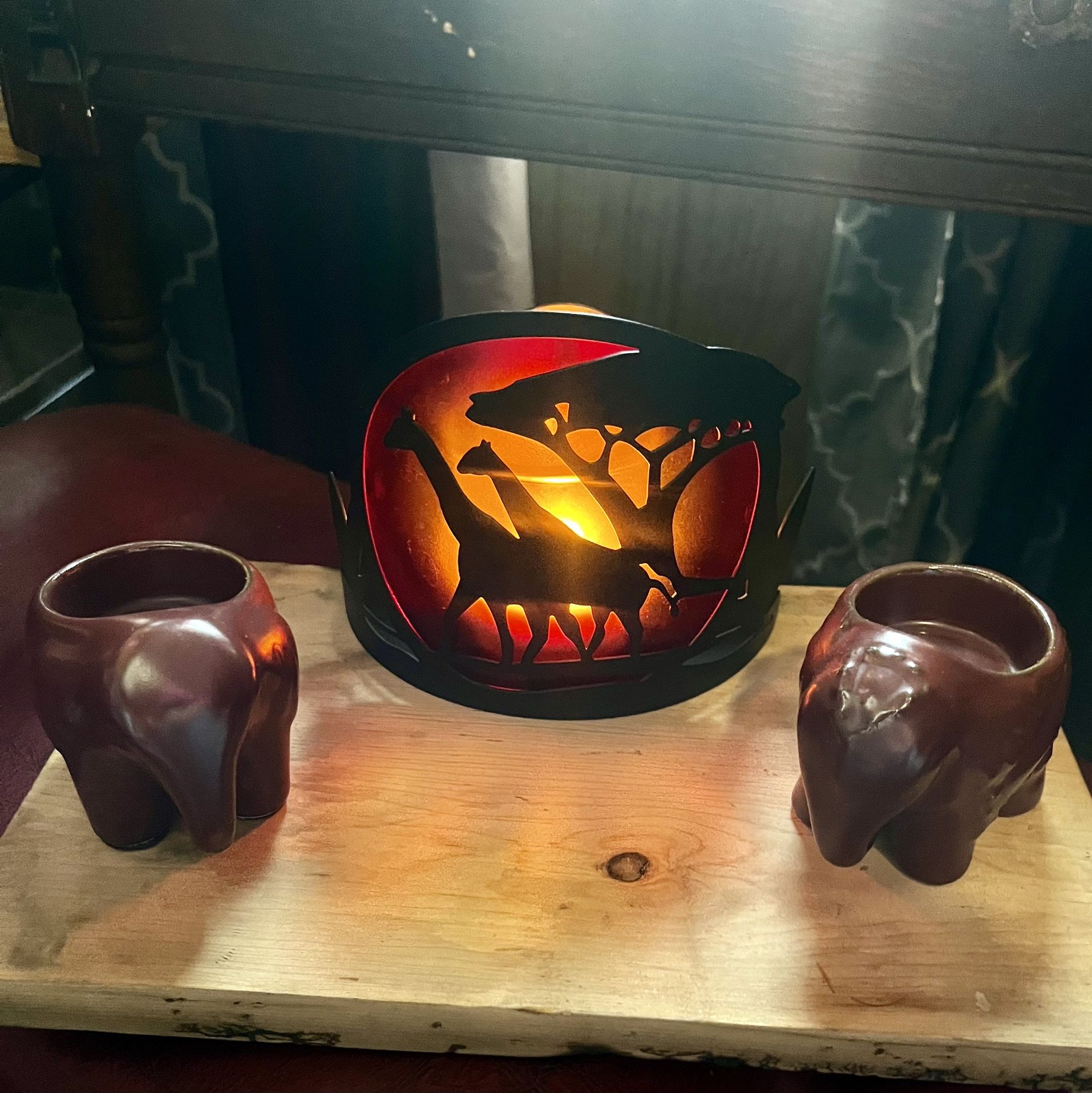 Partylite Candle Holder Set Savanna Sunrise