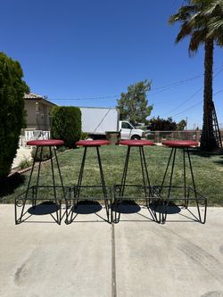 Mid- Century Modern Iron Barstools