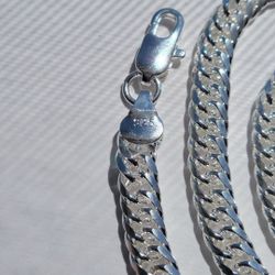 ☆ 925 Sterling Silver Double Miami Cuban Link Necklace Chain 20" (5mm) 
heavy ☆
