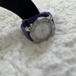 Juicy Couture with 38X38 MM Silvertone Silicone Band Strap