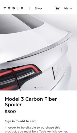 Tesla Model 3 Carbon Fiber Spoiler