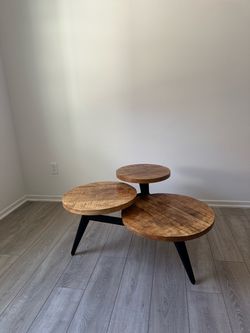 Wood & Metal Multi Level Coffee Table