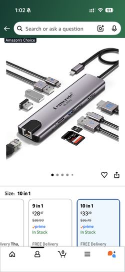 Lemorele USB C Hub Multiport Adapter 10-in-1