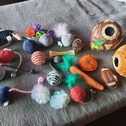 Cat Toys Bundle w/ Basket.