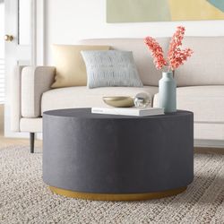 Rich Gray Circular Coffee Table