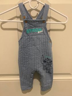 Disney Stitch Aloha Quilted Baby Overalls 12M