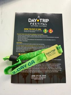 Day Trip festival wristband