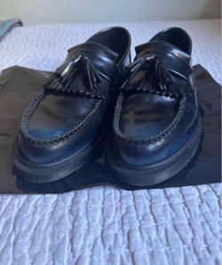 Dr. Martens Adrian Arcadia Rub Off Leather Tassel Loafers Navy blue and Black