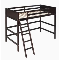 2 Espresso Twin Loft Beds 