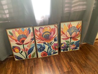 Set of 3 framed art