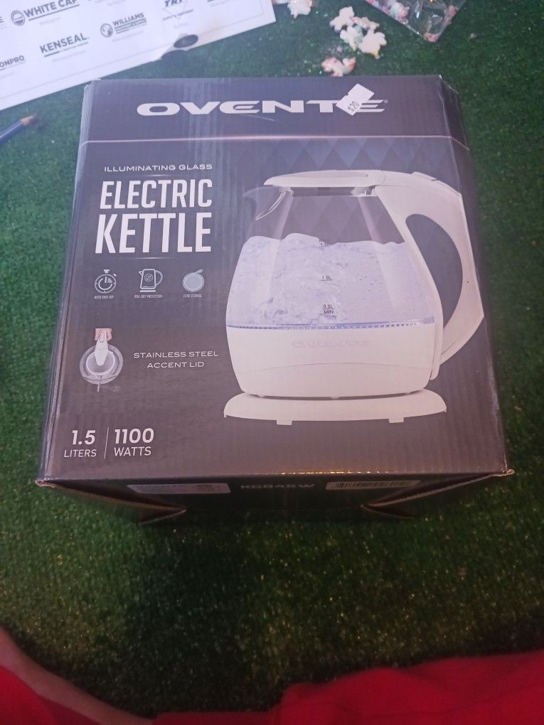 Electric Kettle With Matcha Mate Grape Fruit Tea