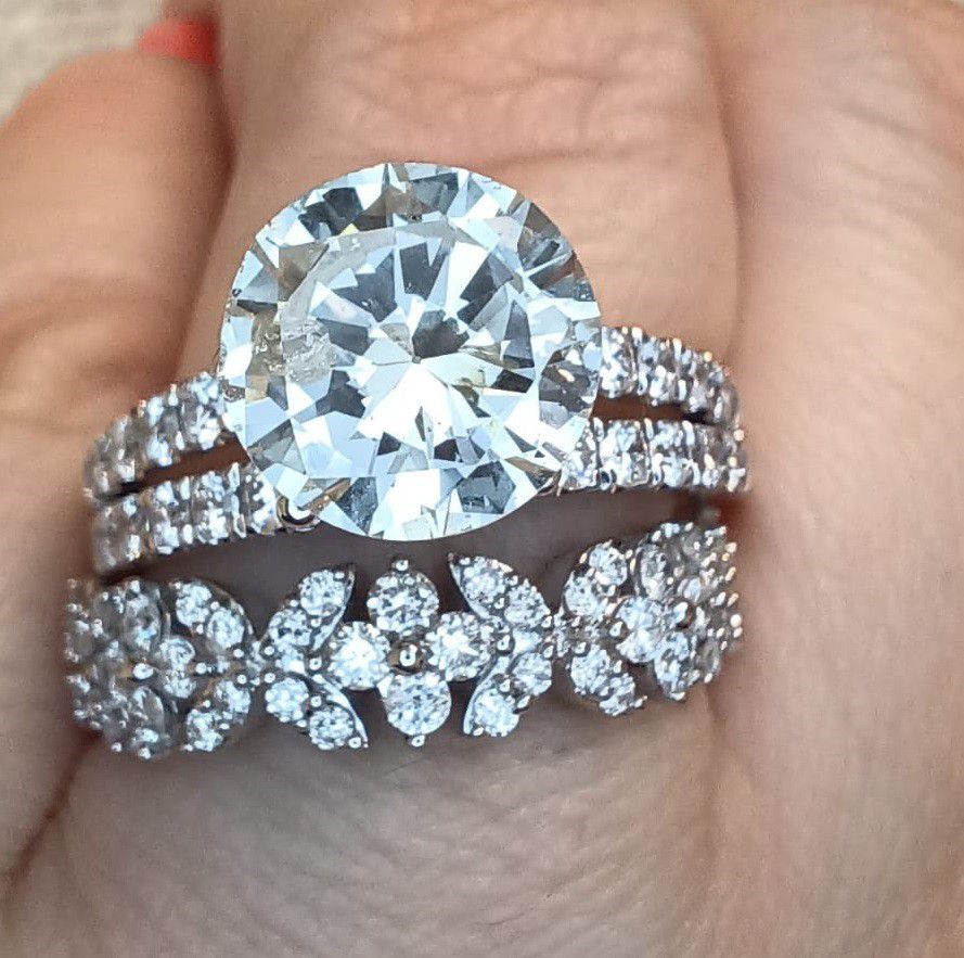 3.50 carat diamond engagement ring set new certified