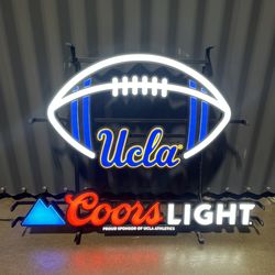UCLA  COORS  LIGHT NEON LED BEER SIGN COLLEGE FOOTBALL