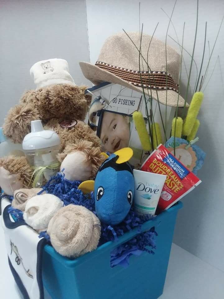Fishing Baby Gift Basket baby boy baby shower gift hospital gift new baby  ahoy under the sea pond up up and away dove for Sale in Lake Placid, FL -  OfferUp