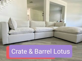 Crate & Barrel Lotus Cloud Couch Modular Sectional Sofa