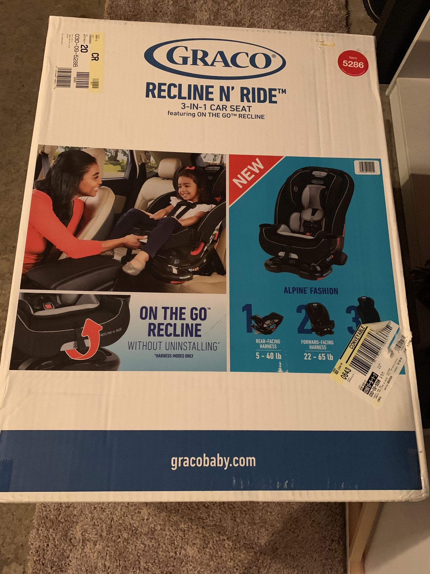 Graco recline top n ride alpine