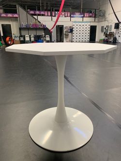 White Octagon Table