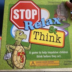 Kids Play Therapy Board Game: Stop, Relax & Think: A Game to Help Impulsive Children Think Before They Act $50 Like New Used Only Few Times 