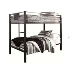 Twin Over Twin Bunk Bed With Mattresses Included