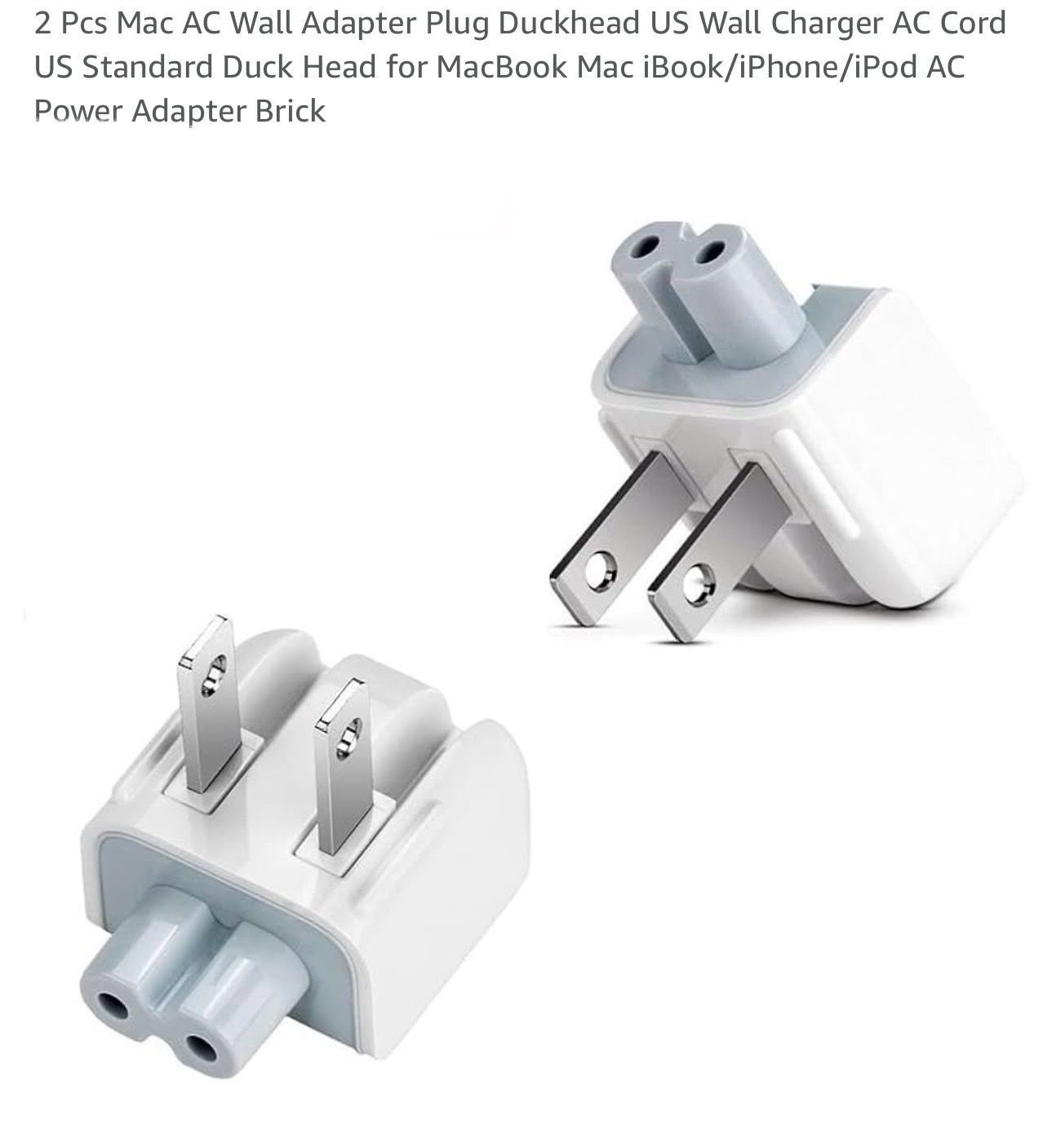 2 Pack POWER ADAPTER for Mac, iBook,iPhone,iPod AC