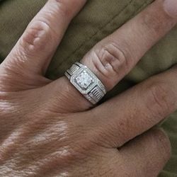 Mens Size 11 Moissanite Ring 1 Carat