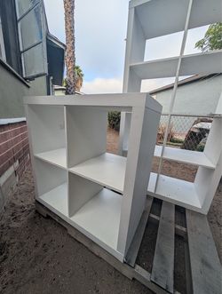 White shelves
