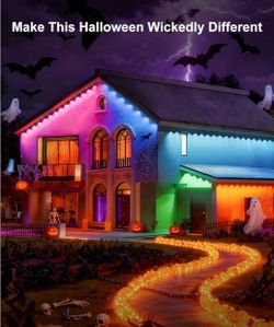 (New in Box) 
300Ft (6x50Ft) Permanent Outdoor Lights,Smart RGB Outdoor Lights with Remote APP Control, IP67 Waterproof Outside Light for House for Da