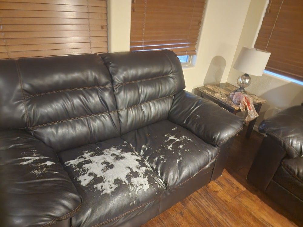 2 Sofas One 3 Seater One 2 Seater In Decent Shape Still