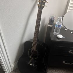 Acoustic Guitar with picks and tuner
