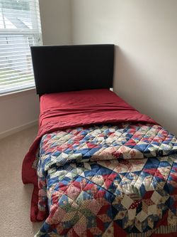 Leather Twin Bed (if Posted still available)