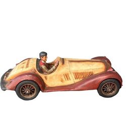 Vtg Reprocrafters Replica 1934 Red Roadster 28" W Driver DAMAGED SEE PHOTO AS IS