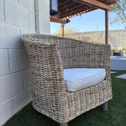 Real Wood Outdoor Wicker Chair