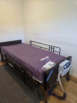 Drive Medical Delta 1000 Ultra-Light Plus Semi-Electric Hospital Bed (Oak Park)