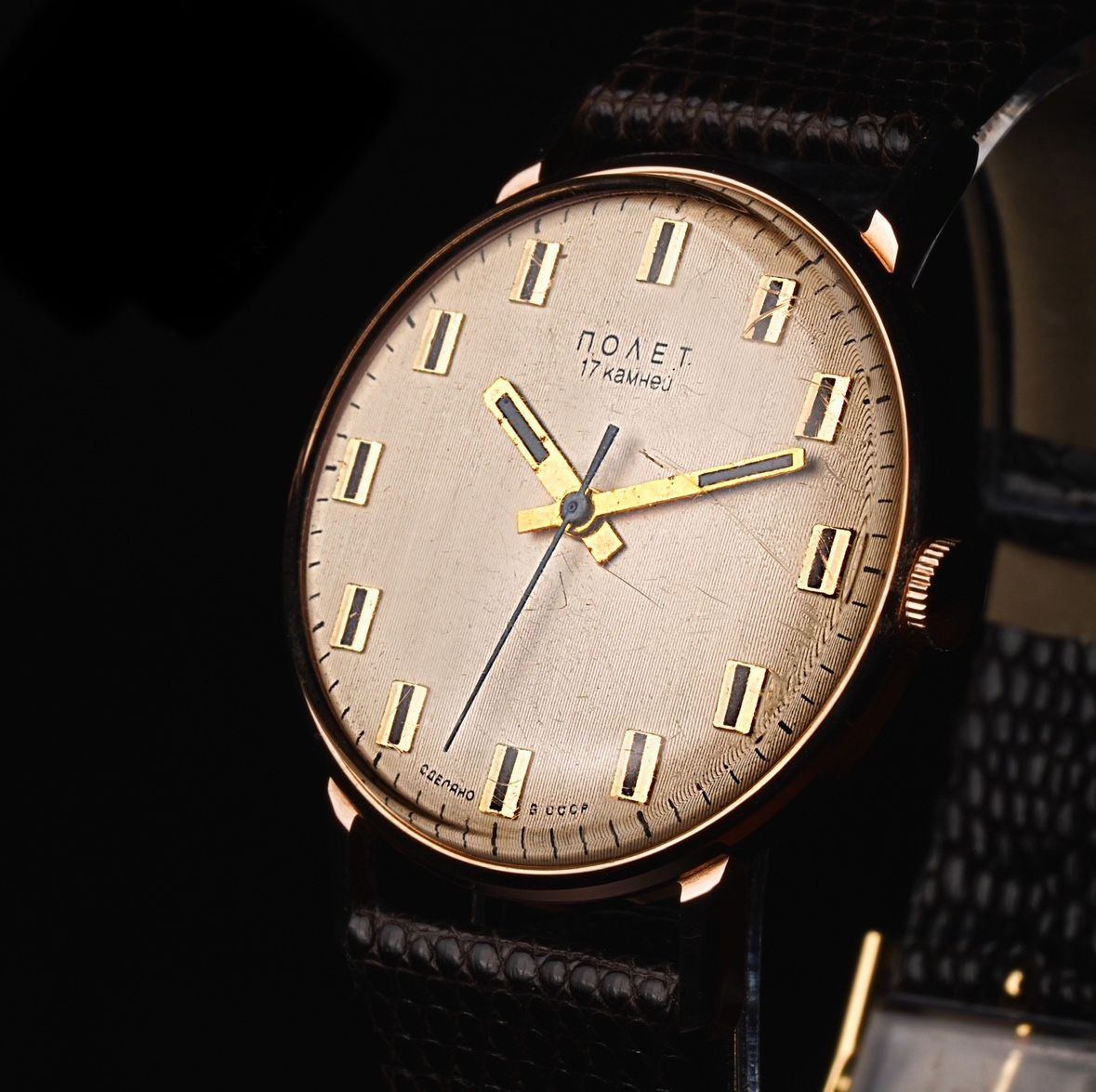 Very Rare! - Vintage USSR Poljot Watch - Solid 14K Gold - Mechanical & Functional