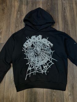 BLACK SP5DER HOODIE SIZE S