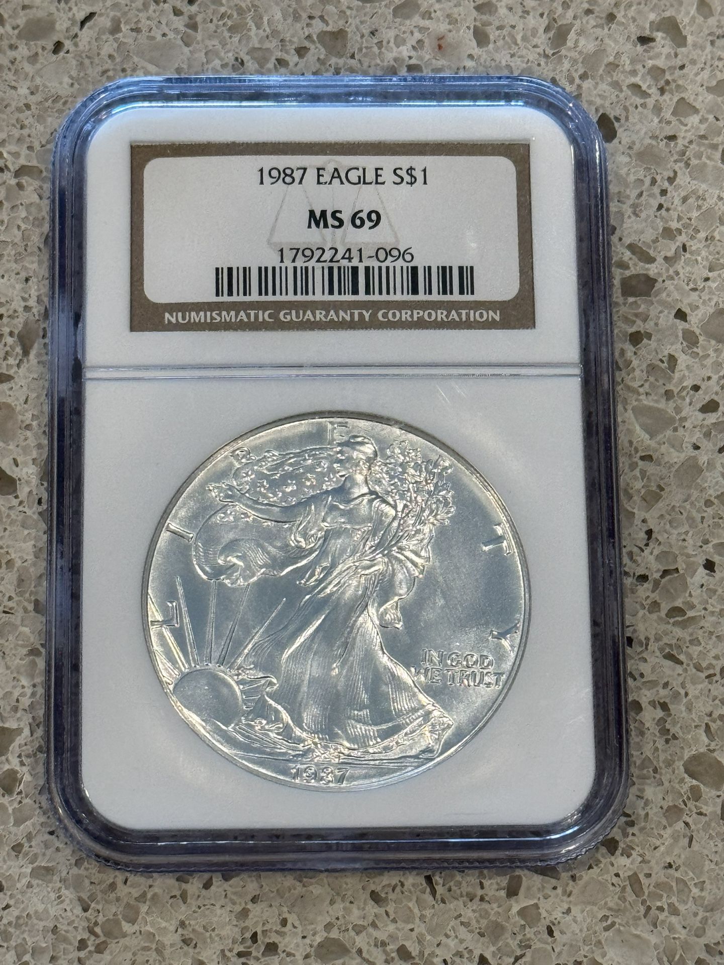 1987 $1 American Eagle MS69