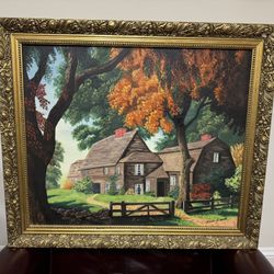 Vintage Gold Frame Included Oil Painting