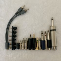 14 Adapters RCA, DIN, TRS, TS & XLR Audio Connectors