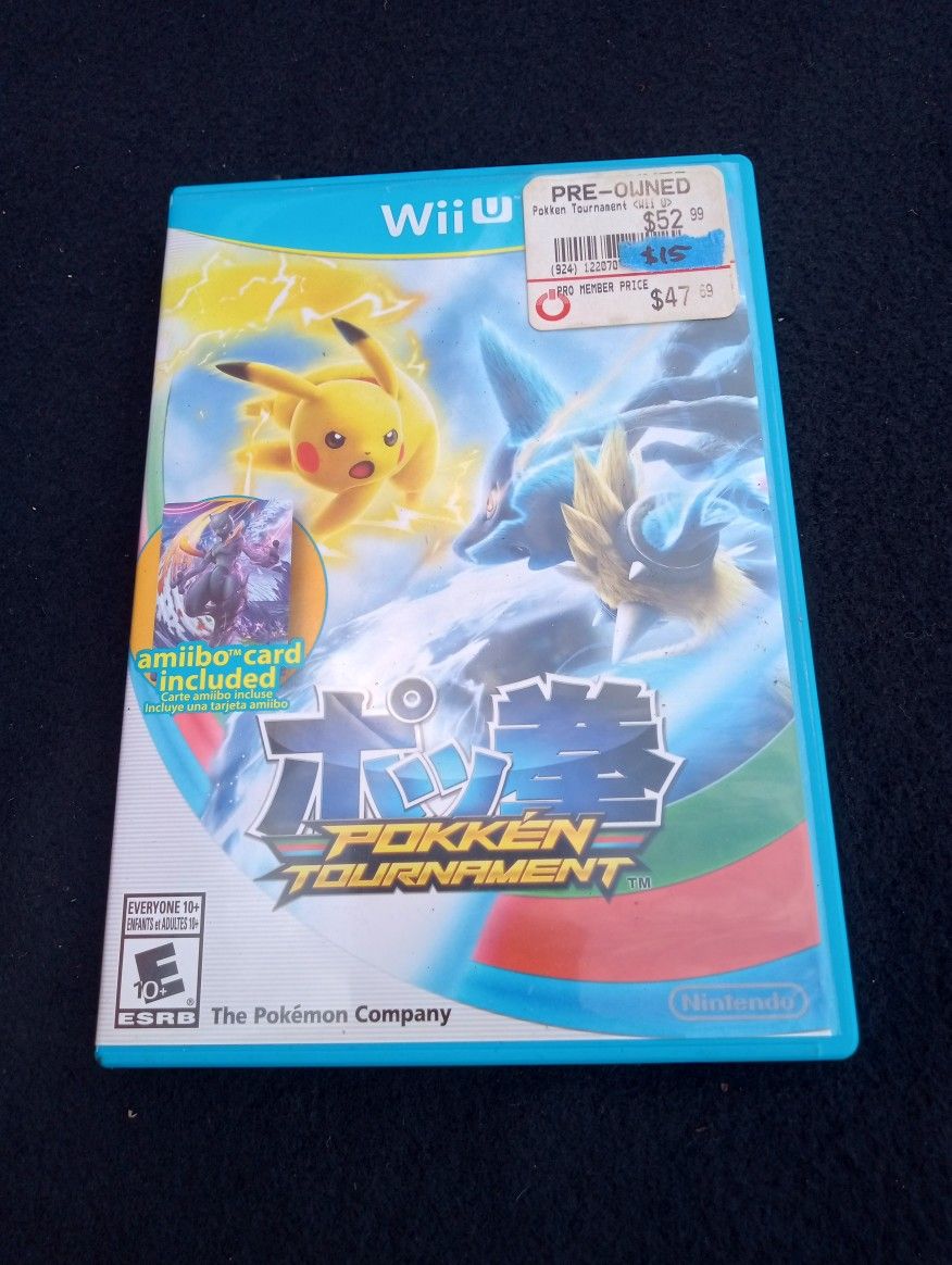 Pokken Tournament Pokemon Nintendo Wii U Game Complete With Case