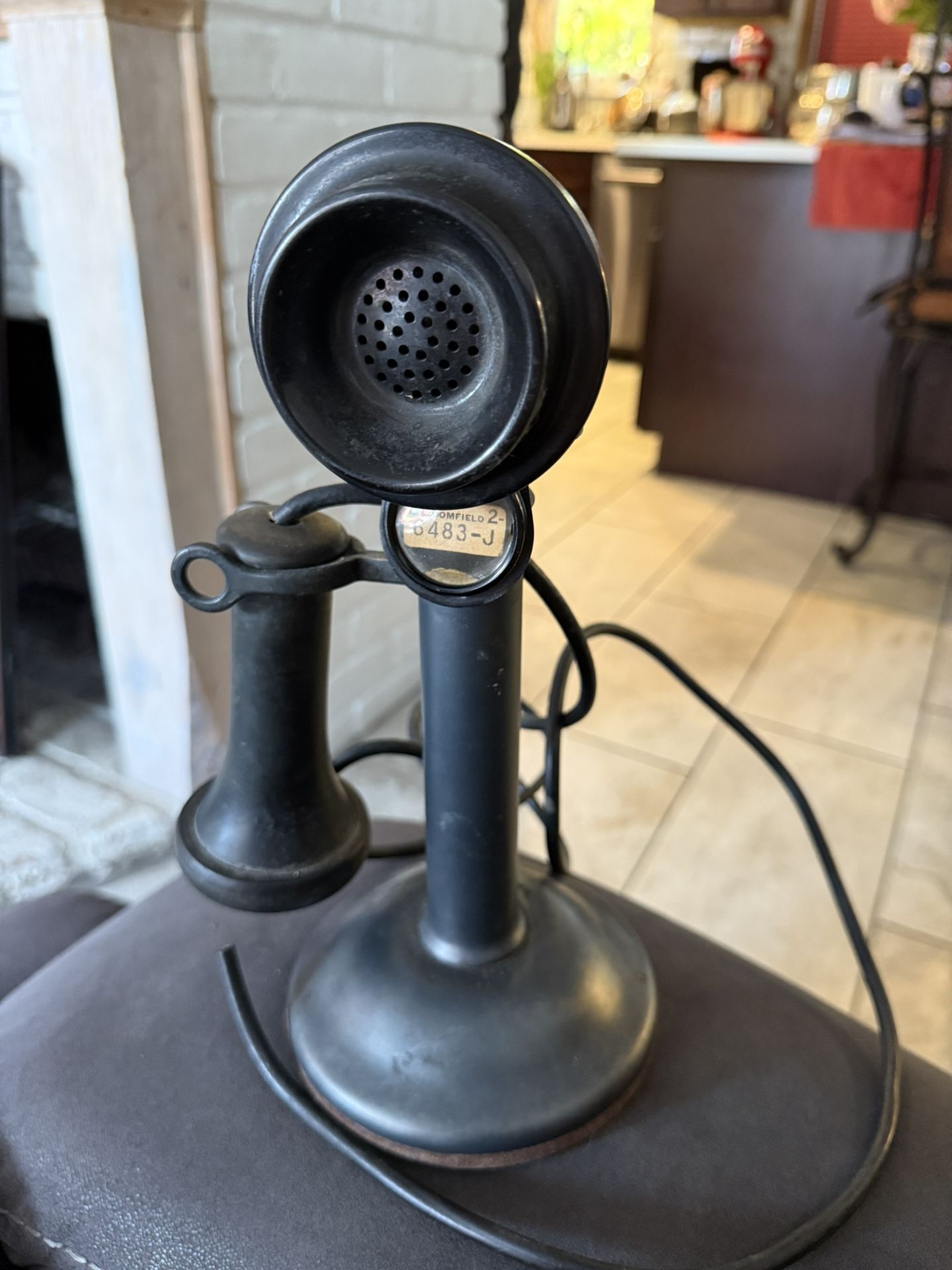 Antique Western Electric Company Candlestick Telephone Dated 1915