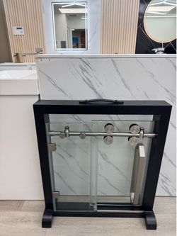 Frameless Sliding Shower Door Display Model