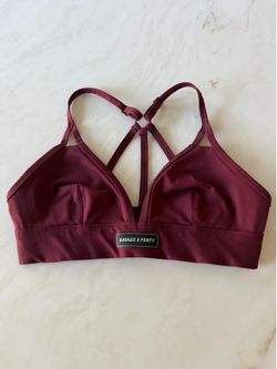 Savage X Fenty Burgundy Strappy Sports Bra