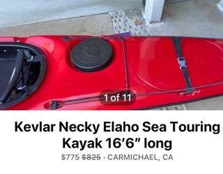 Kevlar Necky Elaho 16’6” touring Sea kayak