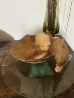 Hand carved wooden Dolphin Sea Life decorative