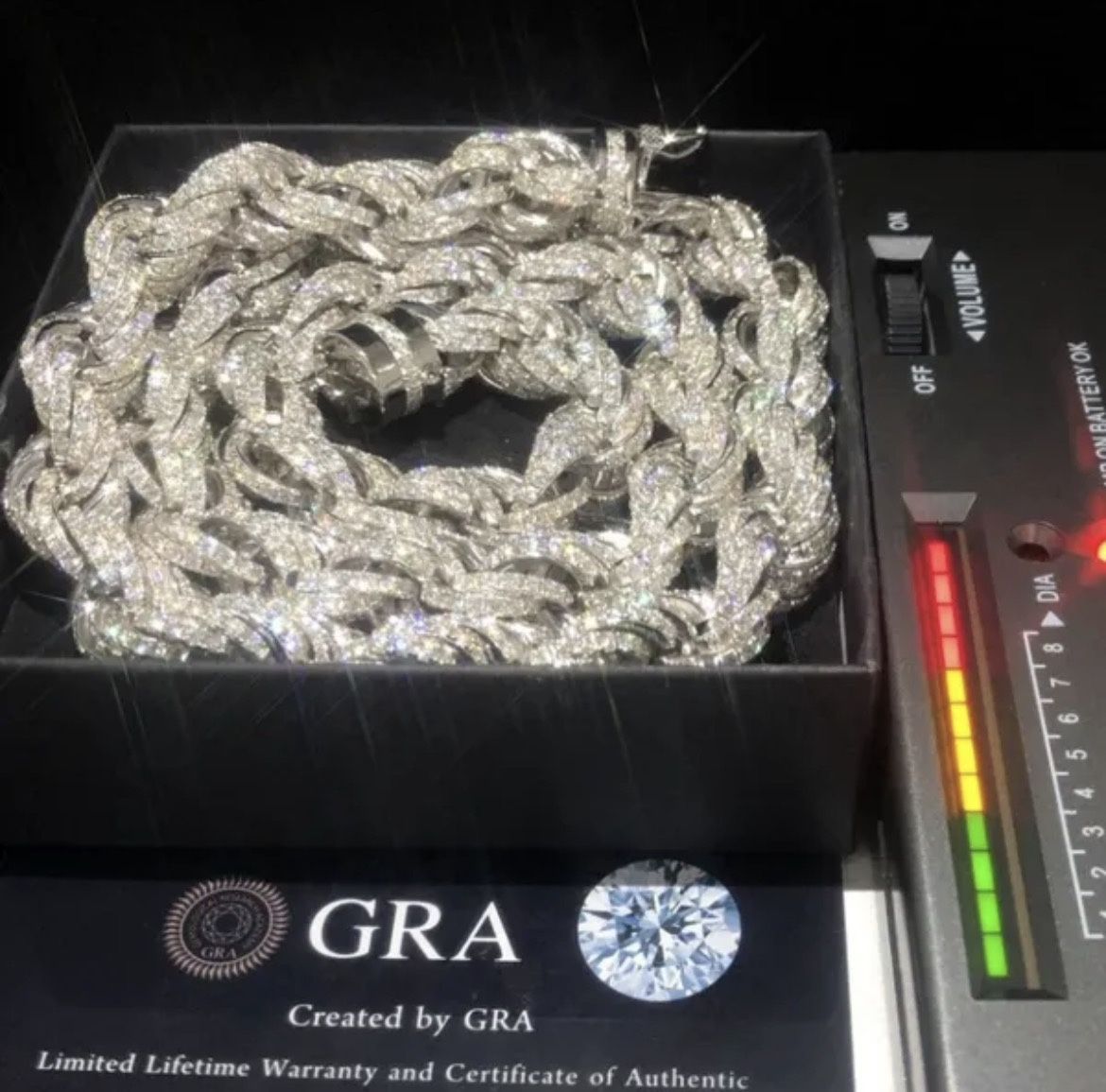 Vvs Moissanite Rope Chain